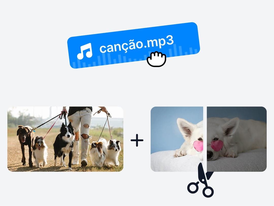 Coleção de imagens mostrando diferentes vídeos de estoque