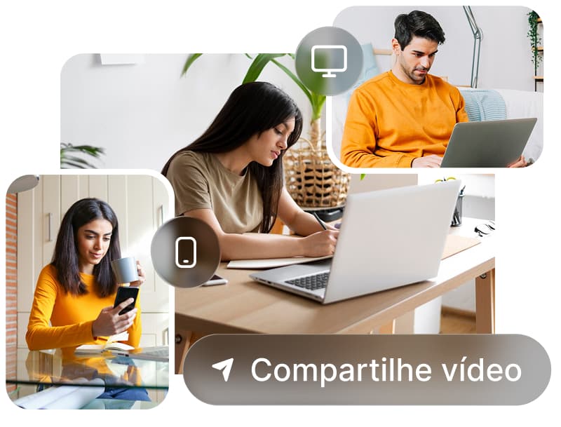Coleção de imagens mostrando diferentes vídeos de estoque